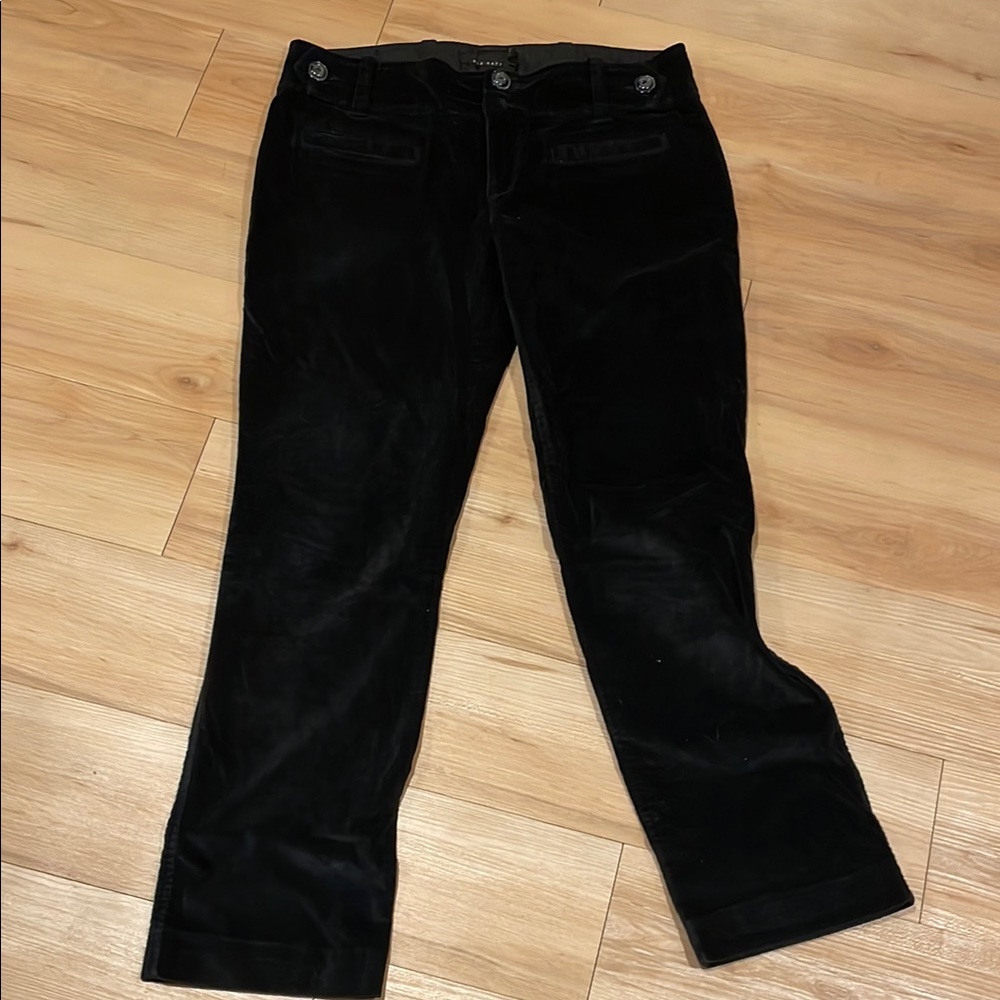Old Navy Velvety Black Straight Leg Pants